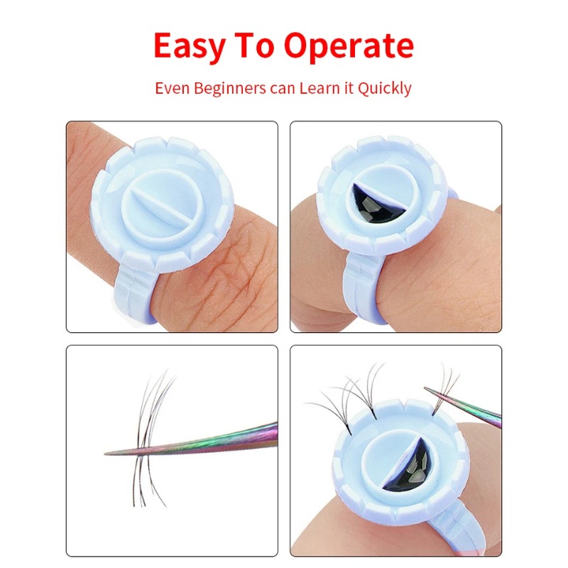 100 Pcs Disposable Eyelash Glu - Eyelash Extension Examples review and price