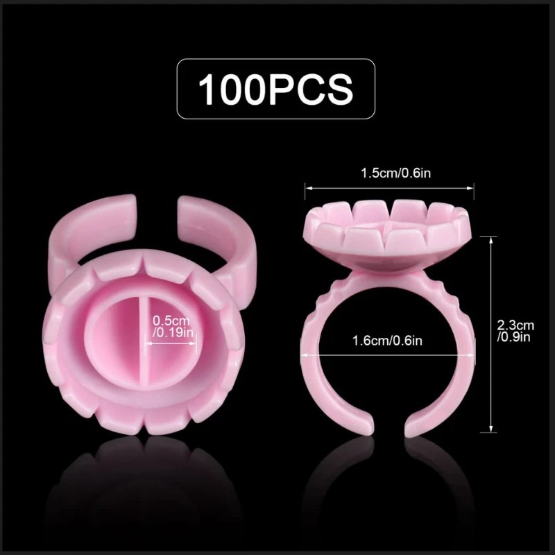100 Pcs Disposable Eyelash Glu - Eyelash Extension Examples review and price
