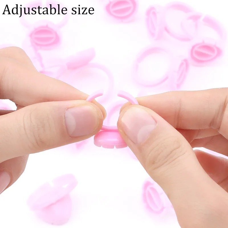 100 Pcs Disposable Eyelash Glu - Eyelash Extension Examples review and price