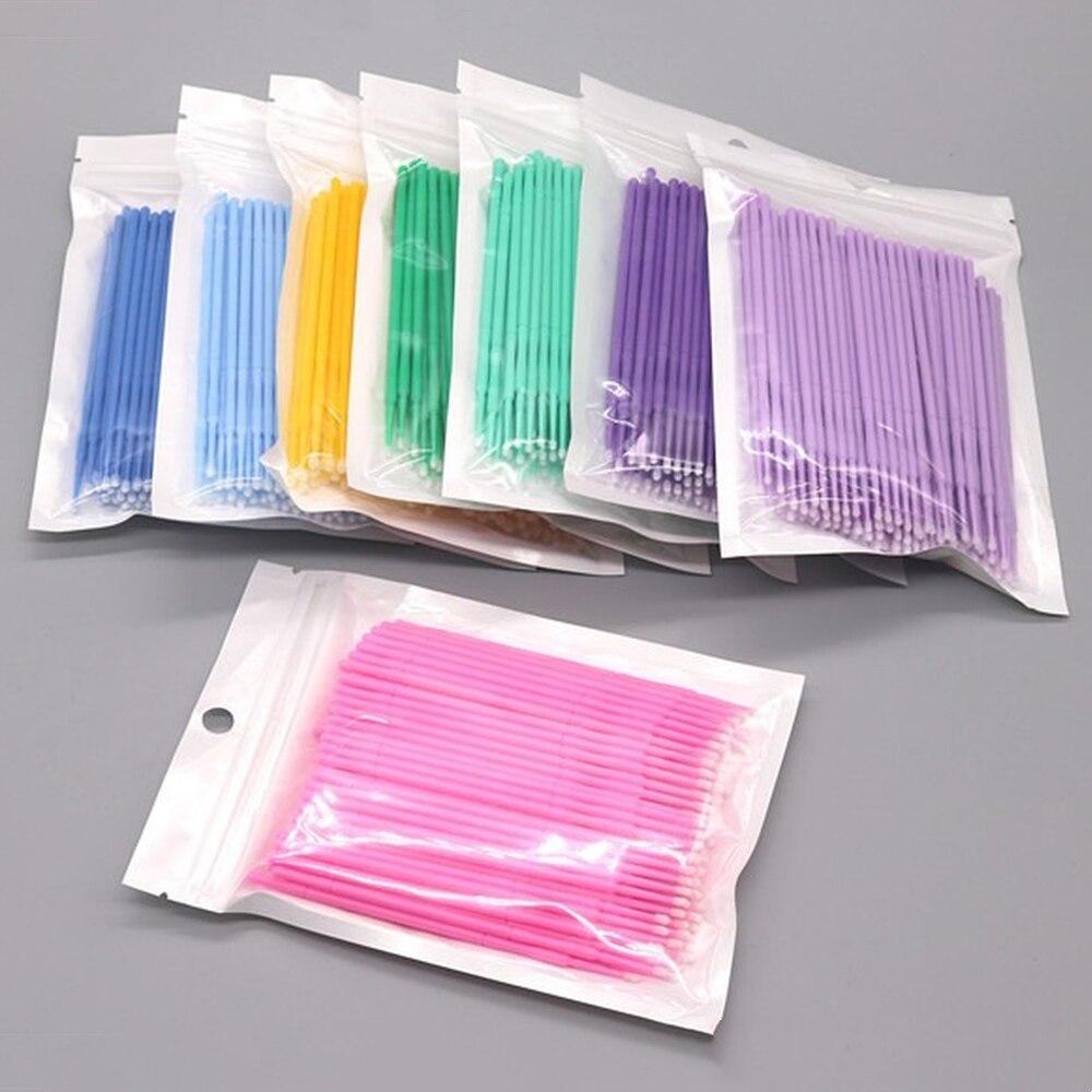 100pcs/lot Micro Brushes Make  - Eyelash Extension Examples review and price