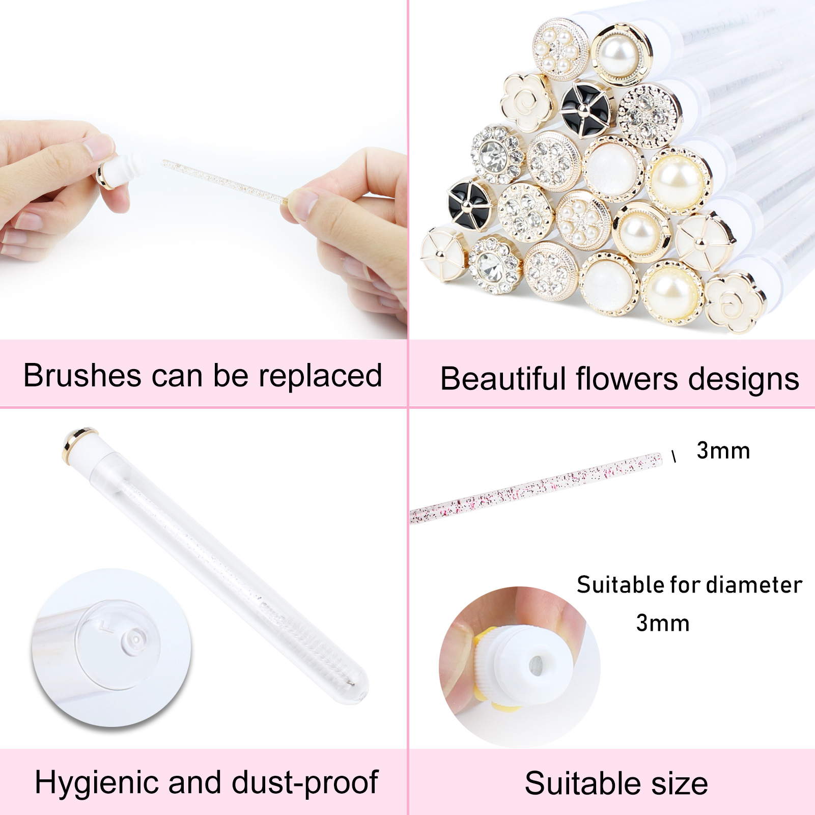 Mascara Wands Tube 20pcs Reusa - Micro Brush Applicator review and price
