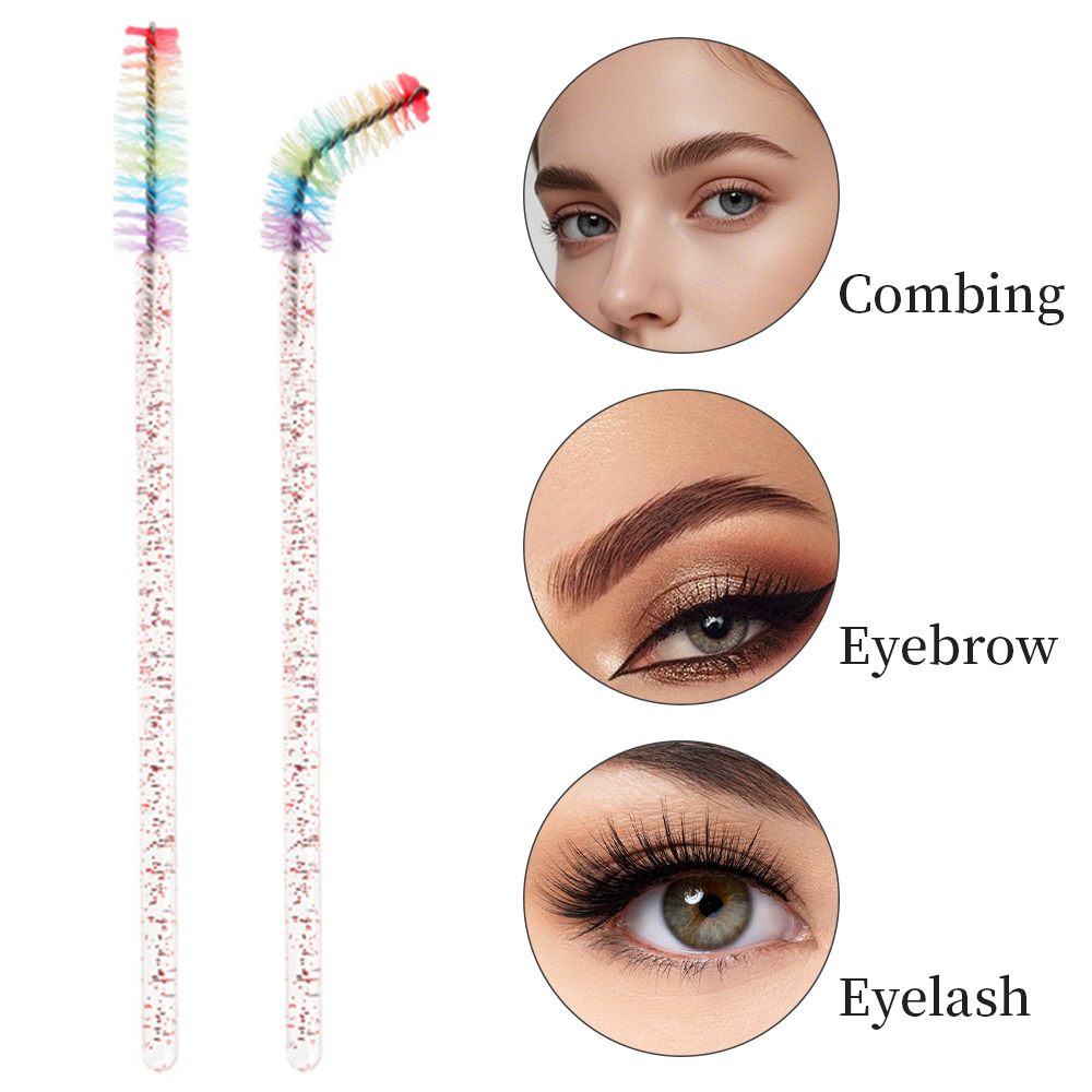 50PCS Rainbow Crystal Eyelash  - Eyelash Extension Examples review and price
