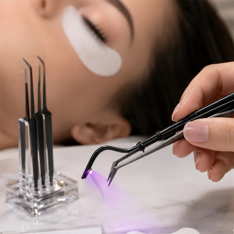 Mini UV Lash Lamp Tweezers 2‑S - Eyelash Extension Examples review and price