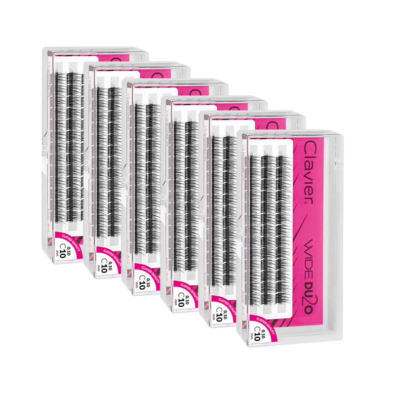 Clavier WIDE DU2O 6 Boxes Kit  - Eyelash Extension Double Volume review and price